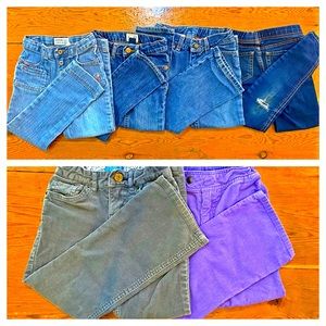 Girls 5T Jeans/Pants Lot - 6 Pairs